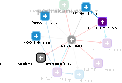 Marcel Klaus - Vizualizace  propojení osoby a firem v obchodním rejstříku