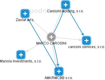 MARCO CAROSINI - Vizualizace  propojení osoby a firem v obchodním rejstříku