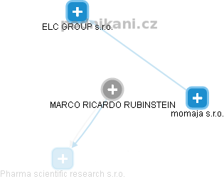 MARCO RICARDO RUBINSTEIN - Vizualizace  propojení osoby a firem v obchodním rejstříku