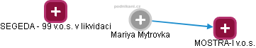 Mariya Mytrovka - Vizualizace  propojení osoby a firem v obchodním rejstříku