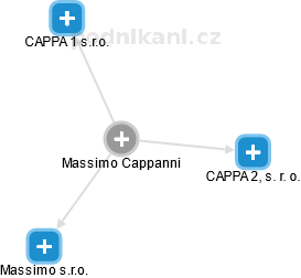 Massimo Cappanni - Vizualizace  propojení osoby a firem v obchodním rejstříku