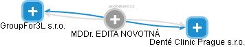 Edita N. - Vizualizace  propojení osoby a firem v obchodním rejstříku