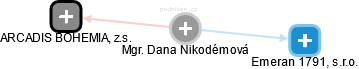  Dana N. - Vizualizace  propojení osoby a firem v obchodním rejstříku