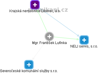 František Lufinka - Vizualizace  propojení osoby a firem v obchodním rejstříku