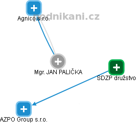 JAN PALIČKA - Vizualizace  propojení osoby a firem v obchodním rejstříku
