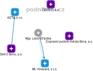 Libor Štástka - Vizualizace  propojení osoby a firem v obchodním rejstříku
