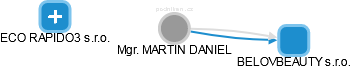MARTIN DANIEL - Vizualizace  propojení osoby a firem v obchodním rejstříku