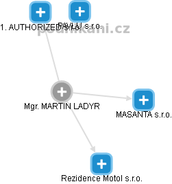 MARTIN LADYR - Vizualizace  propojení osoby a firem v obchodním rejstříku
