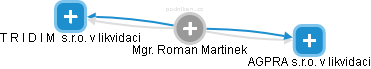  Roman M. - Vizualizace  propojení osoby a firem v obchodním rejstříku