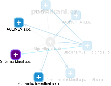  Vítězslav M. - Vizualizace  propojení osoby a firem v obchodním rejstříku