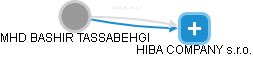MHD BASHIR TASSABEHGI - Vizualizace  propojení osoby a firem v obchodním rejstříku