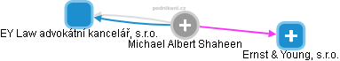 Michael Albert Shaheen - Vizualizace  propojení osoby a firem v obchodním rejstříku