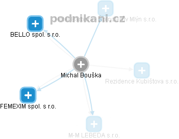 Michal Bouška - Vizualizace  propojení osoby a firem v obchodním rejstříku