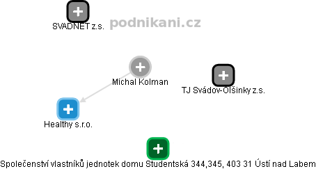 Michal Kolman - Vizualizace  propojení osoby a firem v obchodním rejstříku