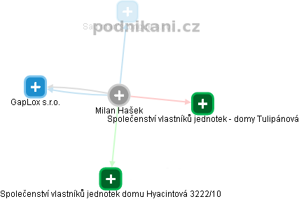 Milan Hašek - Vizualizace  propojení osoby a firem v obchodním rejstříku