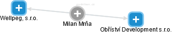  Milan M. - Vizualizace  propojení osoby a firem v obchodním rejstříku