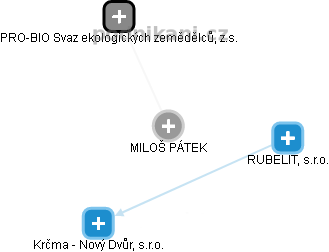 MILOŠ PÁTEK - Vizualizace  propojení osoby a firem v obchodním rejstříku