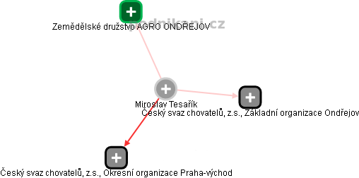  Miroslav T. - Vizualizace  propojení osoby a firem v obchodním rejstříku