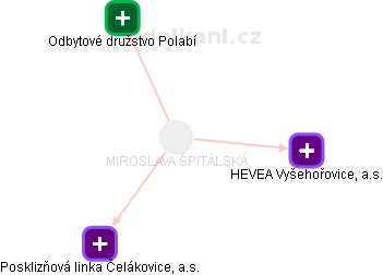 MIROSLAVA ŠPITÁLSKÁ - Vizualizace  propojení osoby a firem v obchodním rejstříku