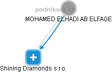 MOHAMED ELHADI AB ELFAGE - Vizualizace  propojení osoby a firem v obchodním rejstříku