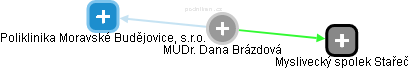  Dana B. - Vizualizace  propojení osoby a firem v obchodním rejstříku