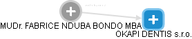 FABRICE NDUBA BONDO - Vizualizace  propojení osoby a firem v obchodním rejstříku