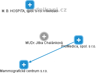  Jitka CH. - Vizualizace  propojení osoby a firem v obchodním rejstříku