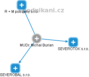 Michal Burian - Vizualizace  propojení osoby a firem v obchodním rejstříku