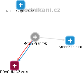 Myron Prannyk - Vizualizace  propojení osoby a firem v obchodním rejstříku