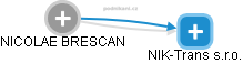 NICOLAE BRESCAN - Vizualizace  propojení osoby a firem v obchodním rejstříku