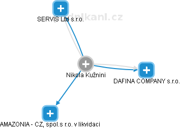 Nikola Kužnini - Vizualizace  propojení osoby a firem v obchodním rejstříku