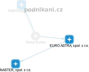  Olena S. - Vizualizace  propojení osoby a firem v obchodním rejstříku
