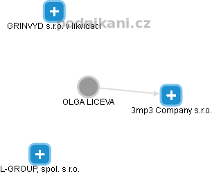 OLGA LICEVA - Vizualizace  propojení osoby a firem v obchodním rejstříku