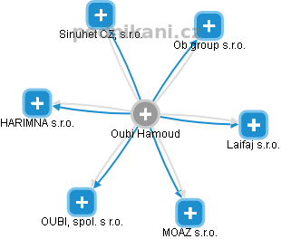  Oubi H. - Vizualizace  propojení osoby a firem v obchodním rejstříku