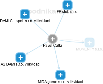 Pavel Calta - Vizualizace  propojení osoby a firem v obchodním rejstříku
