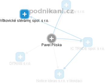  Pavel P. - Vizualizace  propojení osoby a firem v obchodním rejstříku