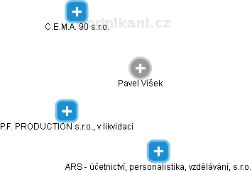 Pavel Víšek - Vizualizace  propojení osoby a firem v obchodním rejstříku
