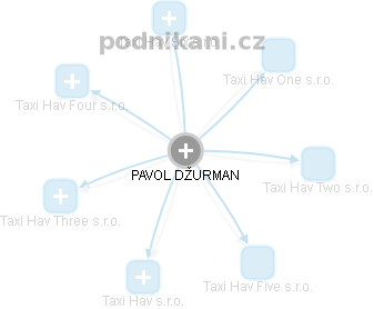 PAVOL DŽURMAN - Vizualizace  propojení osoby a firem v obchodním rejstříku