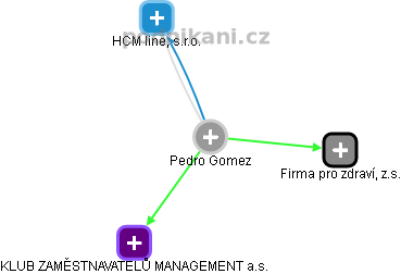 Pedro Gomez - Vizualizace  propojení osoby a firem v obchodním rejstříku