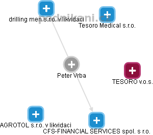 Peter Vrba - Vizualizace  propojení osoby a firem v obchodním rejstříku