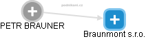 PETR BRAUNER - Vizualizace  propojení osoby a firem v obchodním rejstříku
