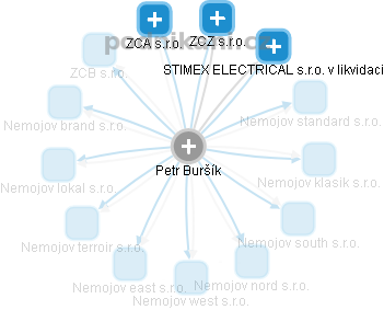 Petr Buršík - Vizualizace  propojení osoby a firem v obchodním rejstříku