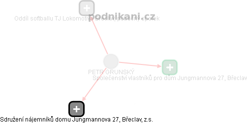 PETR GRUNSKÝ - Vizualizace  propojení osoby a firem v obchodním rejstříku
