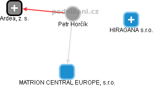 Petr Horčík - Vizualizace  propojení osoby a firem v obchodním rejstříku