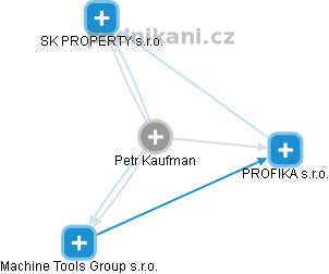 Petr Kaufman - Vizualizace  propojení osoby a firem v obchodním rejstříku
