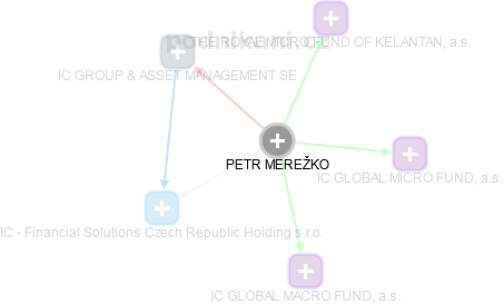 PETR MEREŽKO - Vizualizace  propojení osoby a firem v obchodním rejstříku
