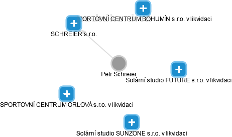 Petr Schreier - Vizualizace  propojení osoby a firem v obchodním rejstříku
