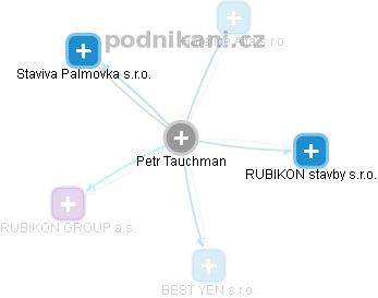 Petr Tauchman - Vizualizace  propojení osoby a firem v obchodním rejstříku