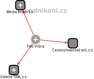Petr Vrána - Vizualizace  propojení osoby a firem v obchodním rejstříku