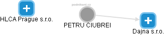 PETRU CIUBREI - Vizualizace  propojení osoby a firem v obchodním rejstříku